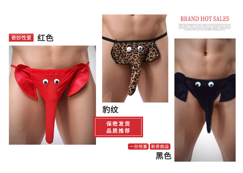Sheer Mesh Elephant Men's Thong product detail 3