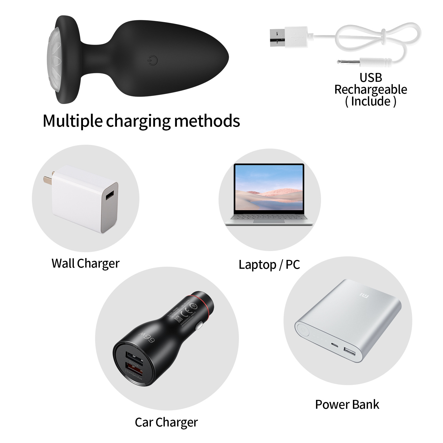 Remote-Controlled Silicone Anal Plug product detail 7