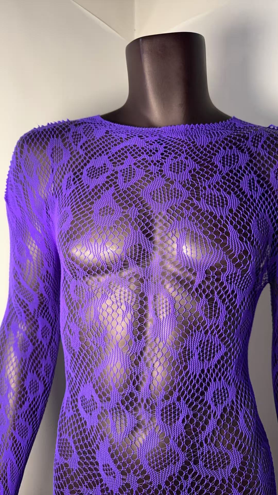 Men's Sheer Nylon Fishnet Bodystocking product detail 7