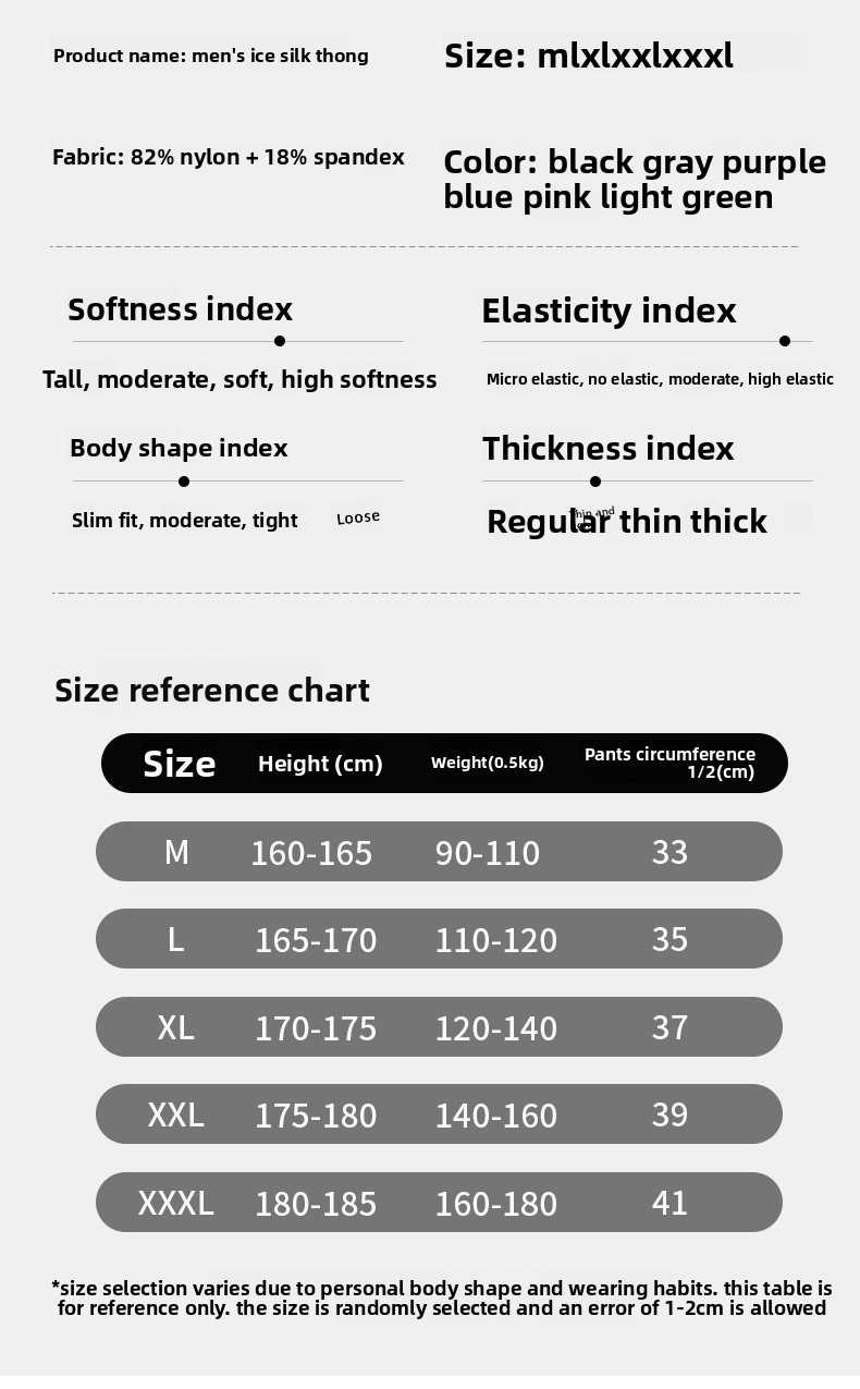 Quick-Dry Low-Rise Men's Thong product detail 4