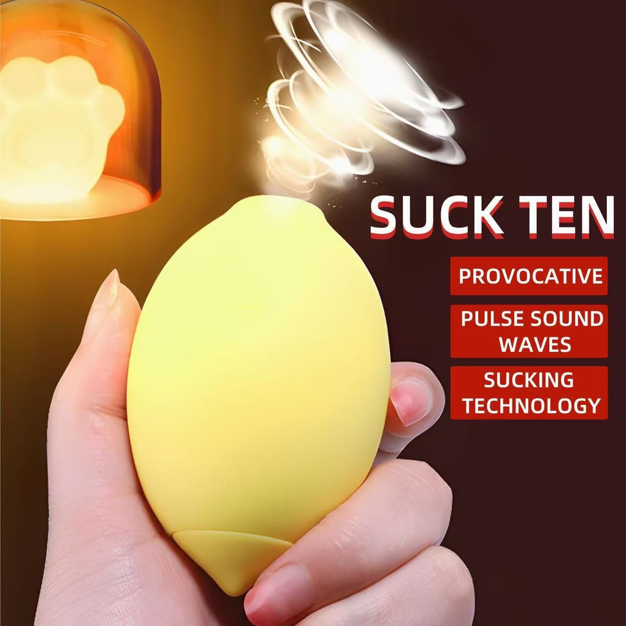 Lemon Yellow Silicone Clitoral Suction Stimulator product detail 7