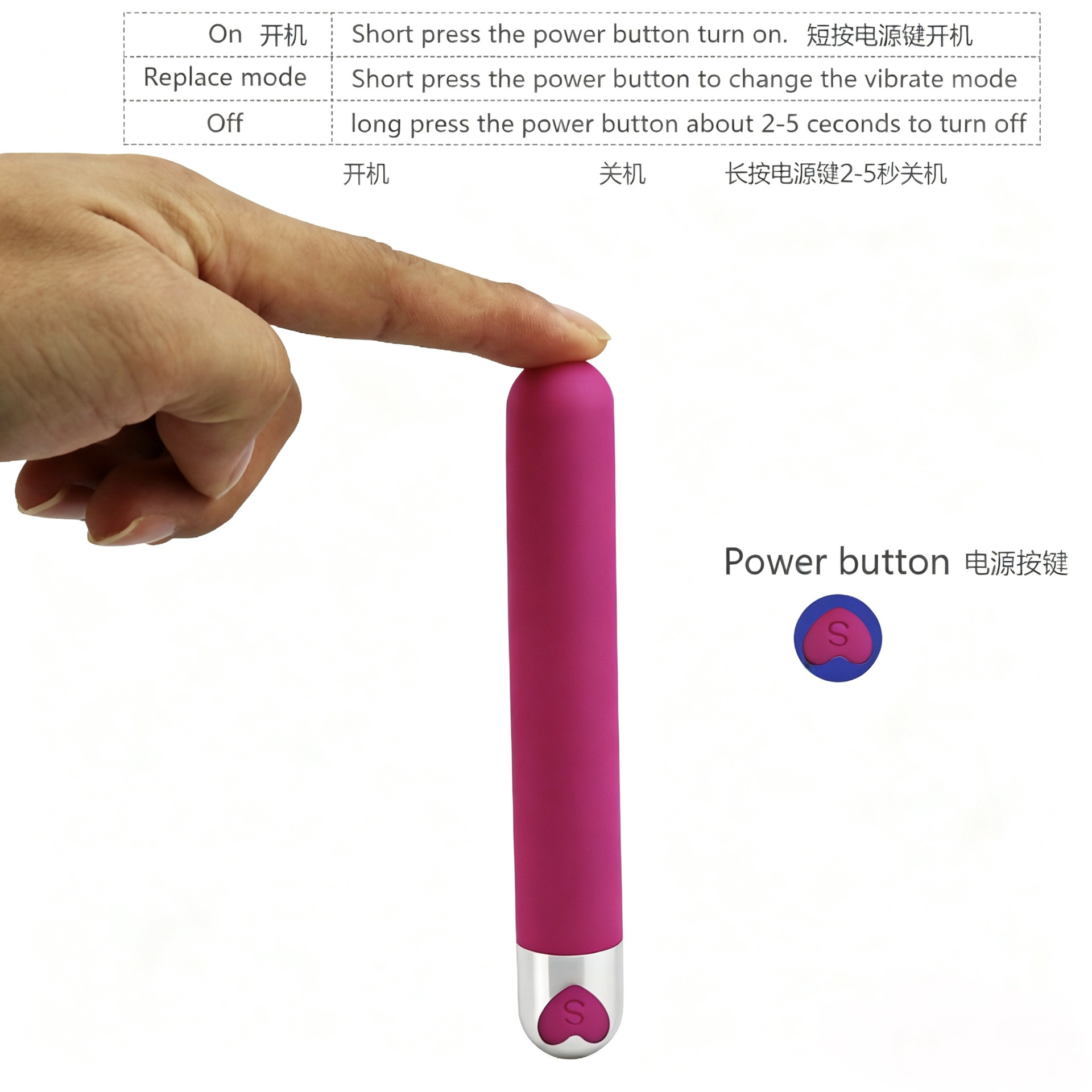 Long Rechargeable Bullet Vibrator product detail 3