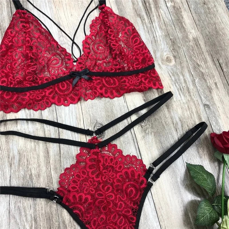 Two-Piece Eyelash Lace Bra Set product detail 7