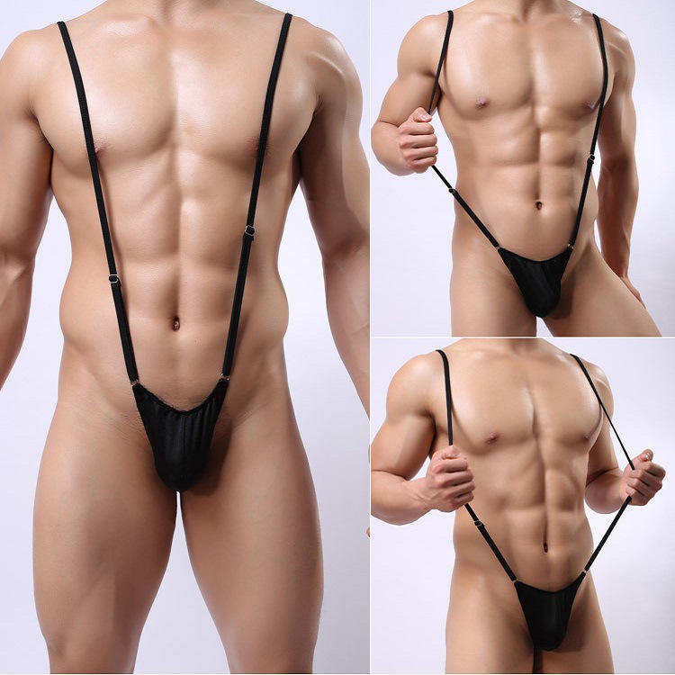 Men's Low-Rise U-Pouch Suspender Thong Bodysuit product detail 2