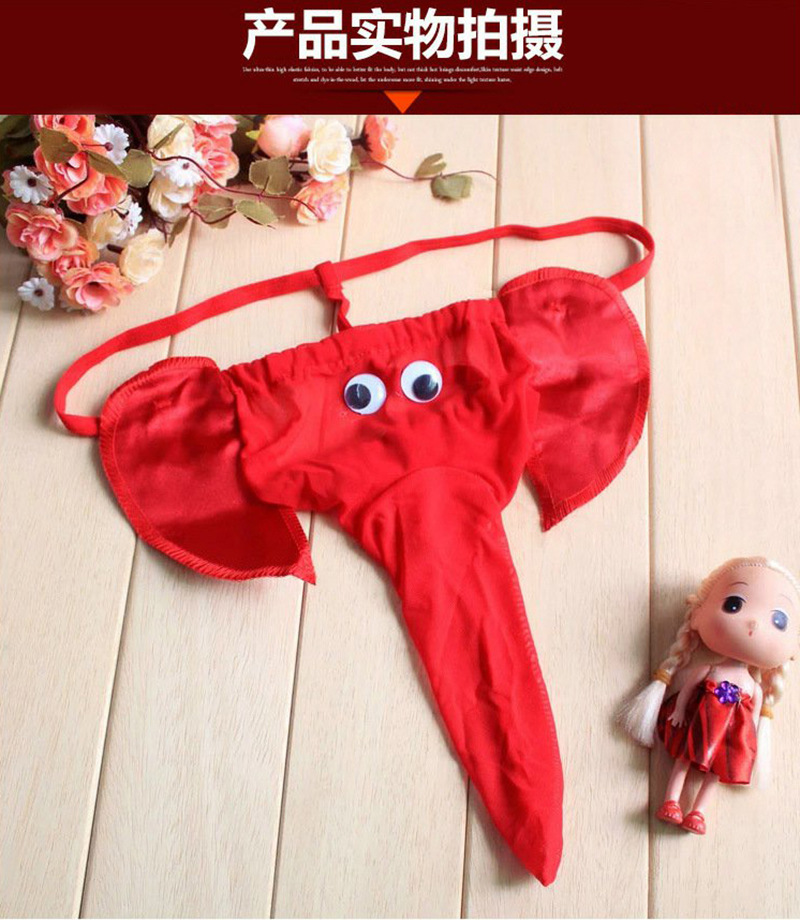 Sheer Mesh Elephant Men's Thong product detail 14