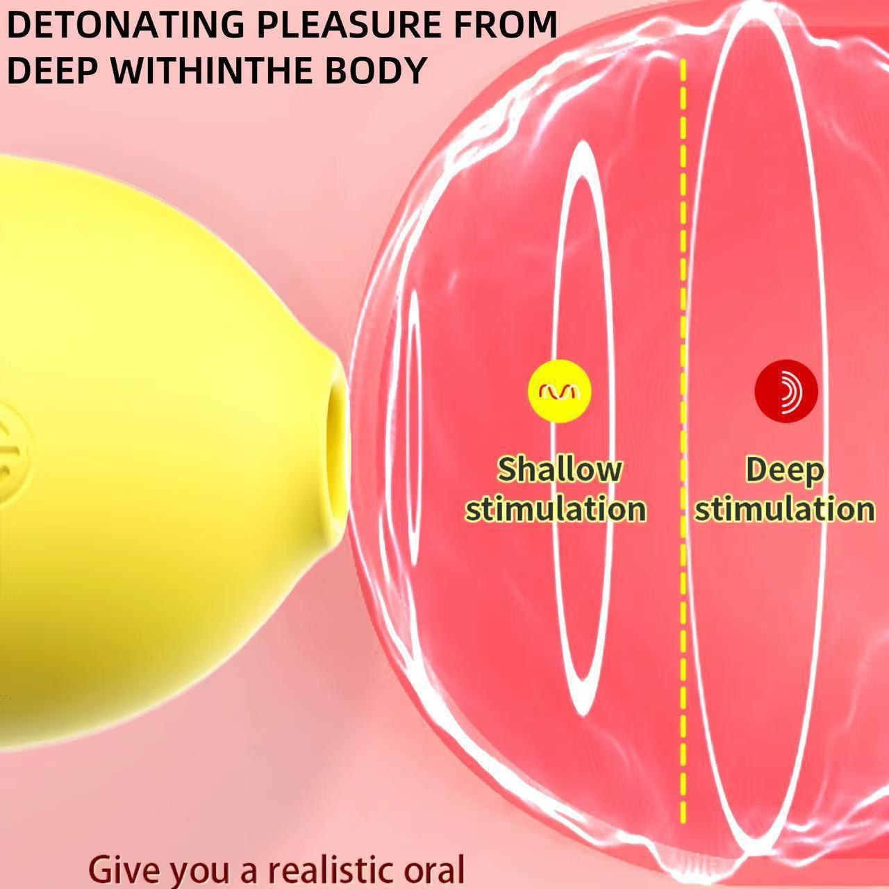 Lemon Yellow Silicone Clitoral Suction Stimulator product detail 5