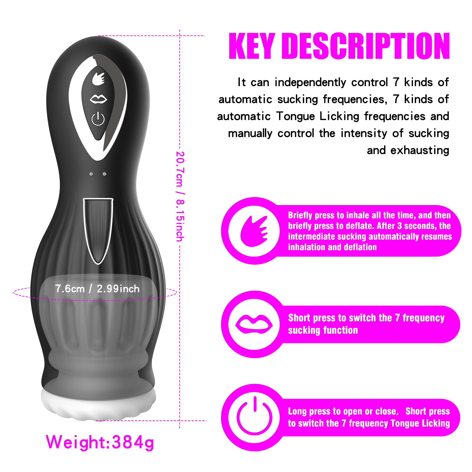 Silicone Electric Male Masturbator product detail 6