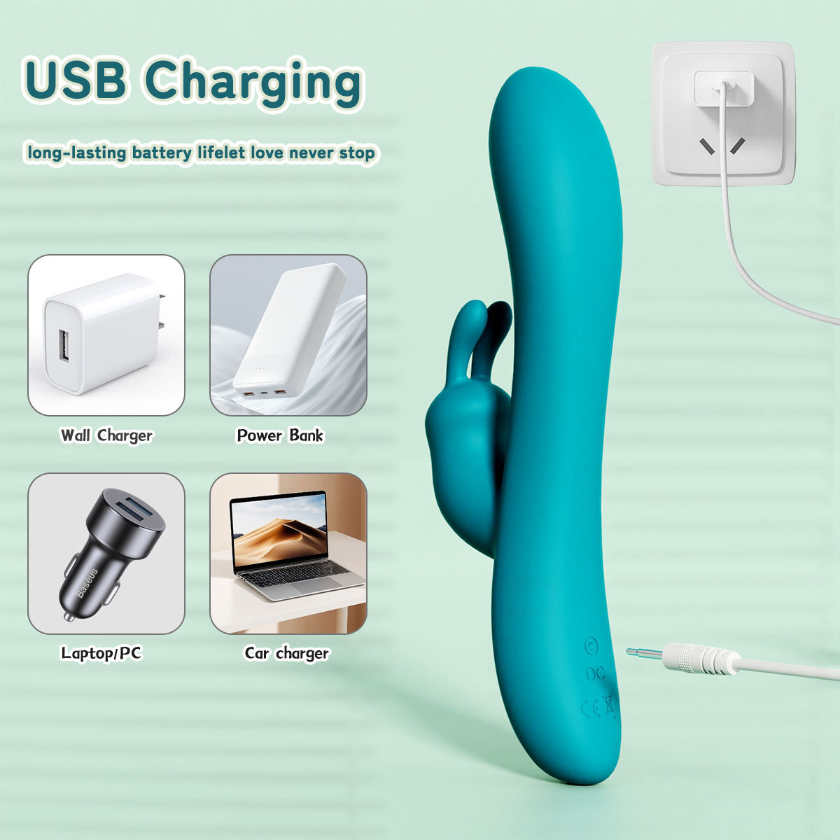 Electric ABS Rabbit Vibrator product detail 8