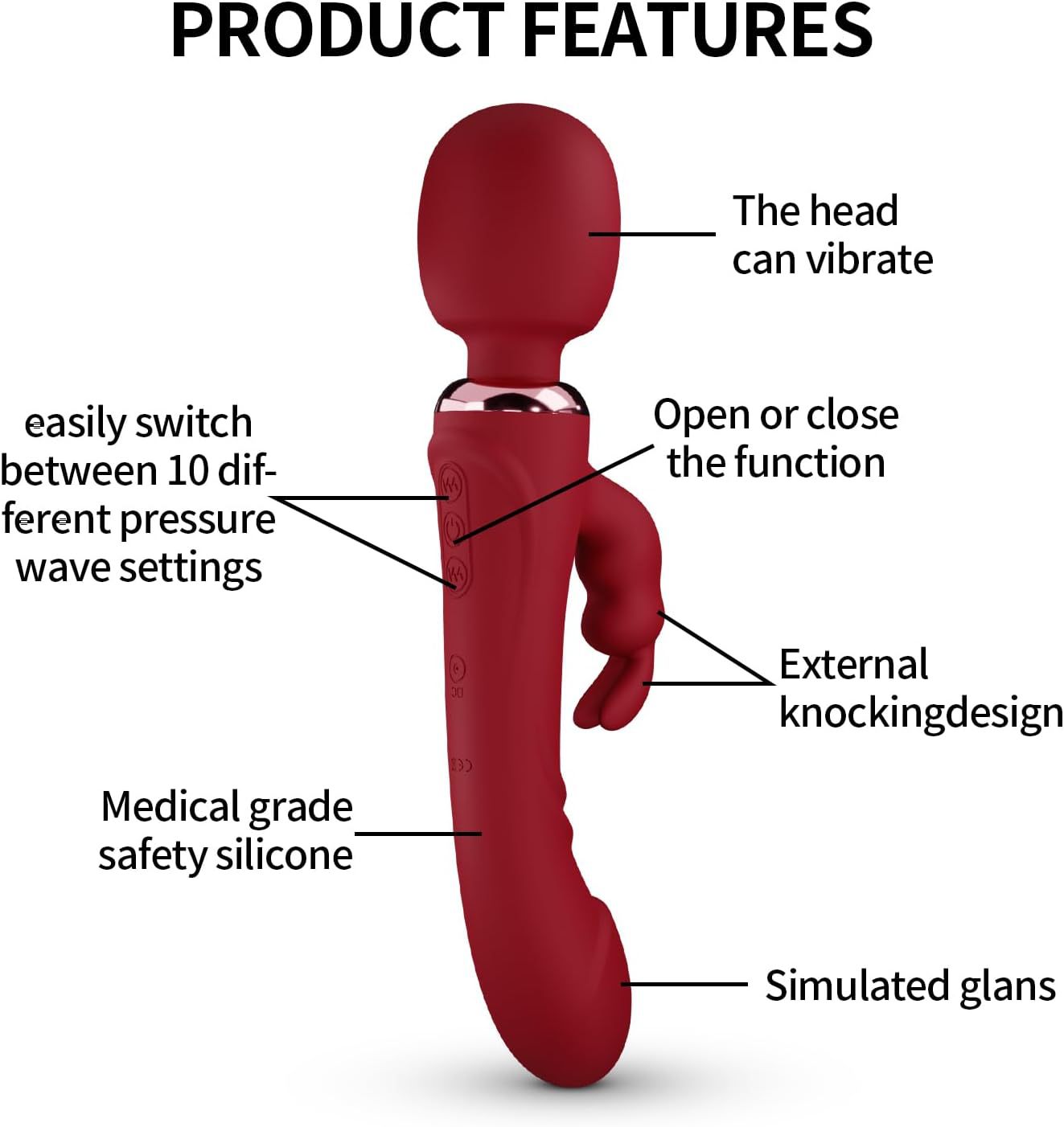 Electric Triple-Head G-Spot Vibrator product detail 7
